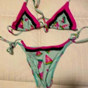 PilyQ tiny triangle top, tie bikini